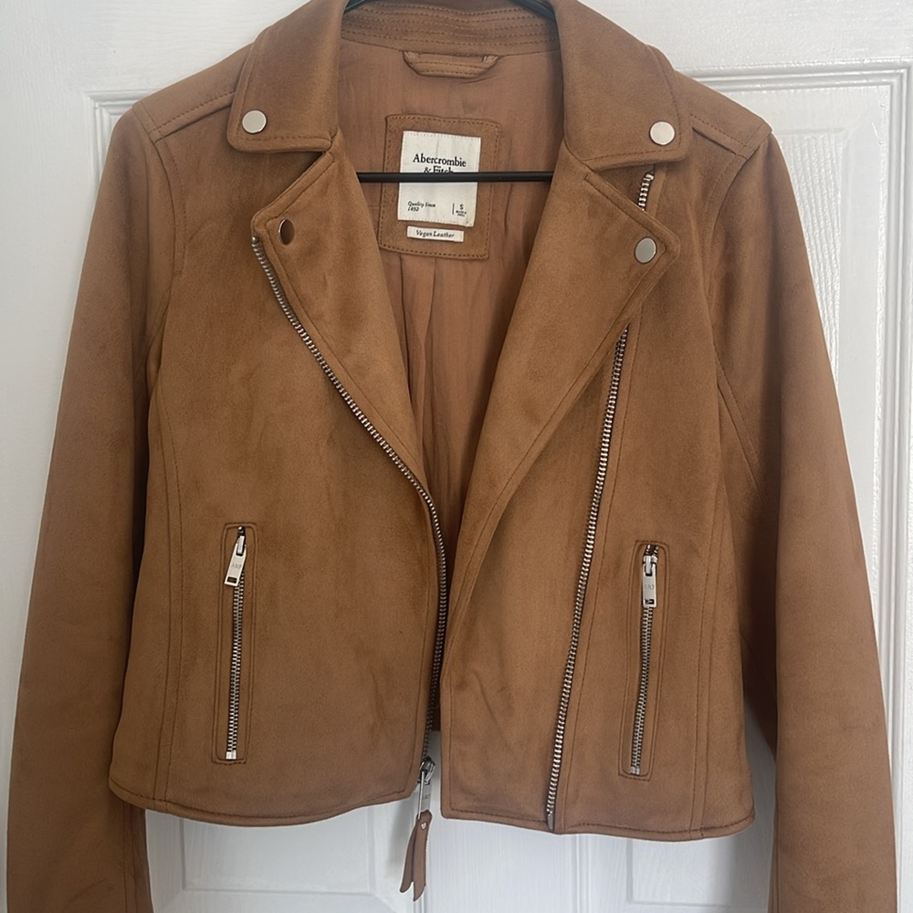 *sold* Faux suede moto jacket